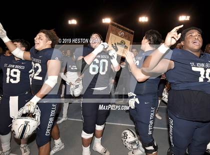 Thumbnail 1 in Mater Dei vs. St. John Bosco (CIF-SS D1 Final) photogallery.