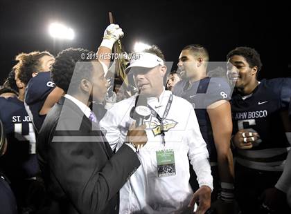 Thumbnail 2 in Mater Dei vs. St. John Bosco (CIF-SS D1 Final) photogallery.