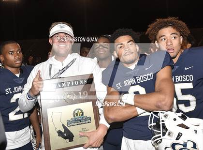 Thumbnail 1 in Mater Dei vs. St. John Bosco (CIF-SS D1 Final) photogallery.