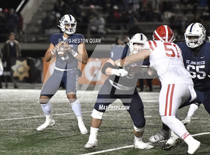 Thumbnail 1 in Mater Dei vs. St. John Bosco (CIF-SS D1 Final) photogallery.