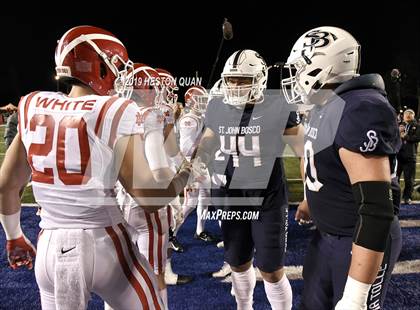 Thumbnail 1 in Mater Dei vs. St. John Bosco (CIF-SS D1 Final) photogallery.