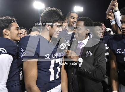 Thumbnail 2 in Mater Dei vs. St. John Bosco (CIF-SS D1 Final) photogallery.