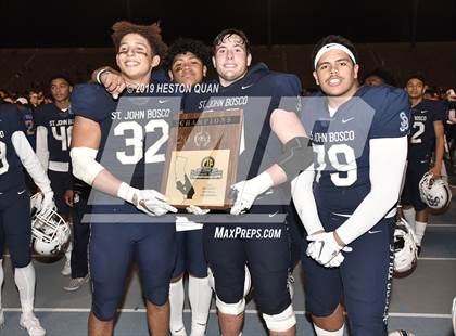 Thumbnail 1 in Mater Dei vs. St. John Bosco (CIF-SS D1 Final) photogallery.
