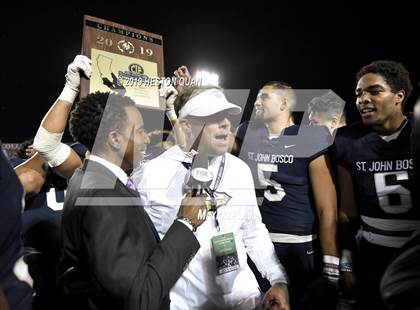 Thumbnail 3 in Mater Dei vs. St. John Bosco (CIF-SS D1 Final) photogallery.