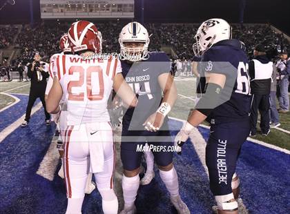 Thumbnail 1 in Mater Dei vs. St. John Bosco (CIF-SS D1 Final) photogallery.