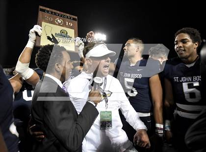 Thumbnail 2 in Mater Dei vs. St. John Bosco (CIF-SS D1 Final) photogallery.