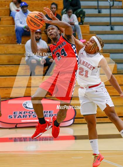 Thumbnail 3 in Woodward Academy vs. Lambert (OTR Hoops: Thanksgiving Showcase) photogallery.