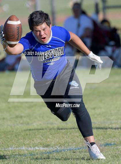 Thumbnail 2 in Westview vs North (Cactus Duel Out West 7-on-7 Tournament) photogallery.