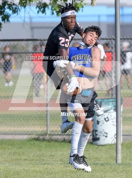Thumbnail 3 in Westview vs North (Cactus Duel Out West 7-on-7 Tournament) photogallery.