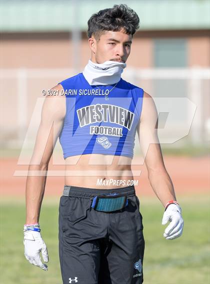 Thumbnail 2 in Westview vs North (Cactus Duel Out West 7-on-7 Tournament) photogallery.