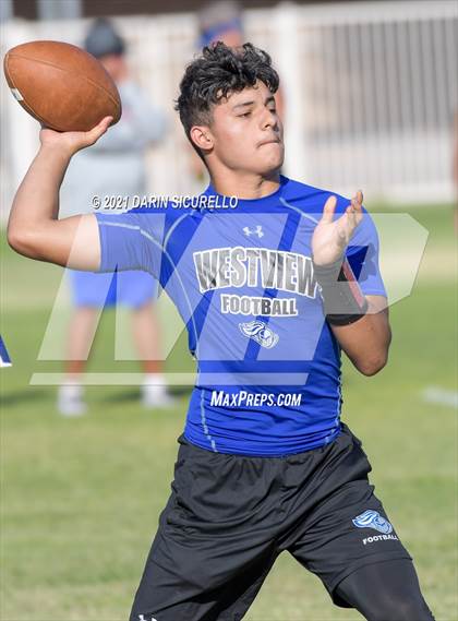 Thumbnail 3 in Westview vs North (Cactus Duel Out West 7-on-7 Tournament) photogallery.