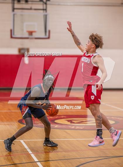 Thumbnail 2 in Bradford Christian Academy vs. Master's (St. Andrew's Holiday Classic) photogallery.