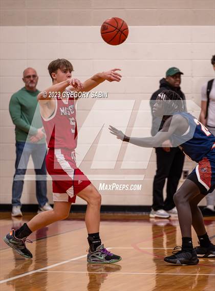 Thumbnail 3 in Bradford Christian Academy vs. Master's (St. Andrew's Holiday Classic) photogallery.