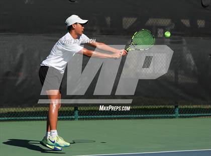Thumbnail 3 in The Woodlands vs Westwood (UIL 6A Tennis Semifinals) photogallery.