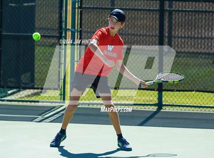 Thumbnail 1 in The Woodlands vs Westwood (UIL 6A Tennis Semifinals) photogallery.