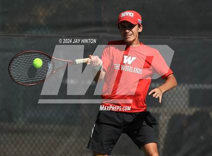 Thumbnail 1 in The Woodlands vs Westwood (UIL 6A Tennis Semifinals) photogallery.