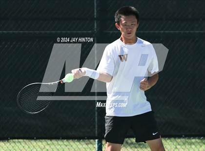 Thumbnail 2 in The Woodlands vs Westwood (UIL 6A Tennis Semifinals) photogallery.