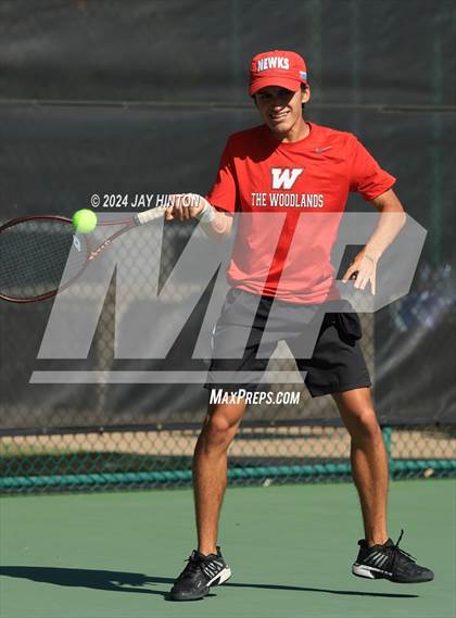 Thumbnail 3 in The Woodlands vs Westwood (UIL 6A Tennis Semifinals) photogallery.