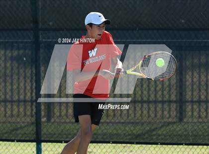 Thumbnail 3 in The Woodlands vs Westwood (UIL 6A Tennis Semifinals) photogallery.