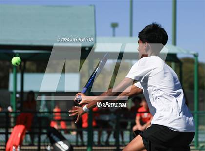 Thumbnail 1 in The Woodlands vs Westwood (UIL 6A Tennis Semifinals) photogallery.