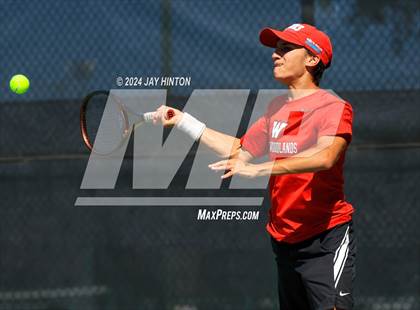 Thumbnail 2 in The Woodlands vs Westwood (UIL 6A Tennis Semifinals) photogallery.