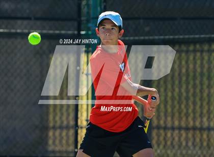 Thumbnail 3 in The Woodlands vs Westwood (UIL 6A Tennis Semifinals) photogallery.