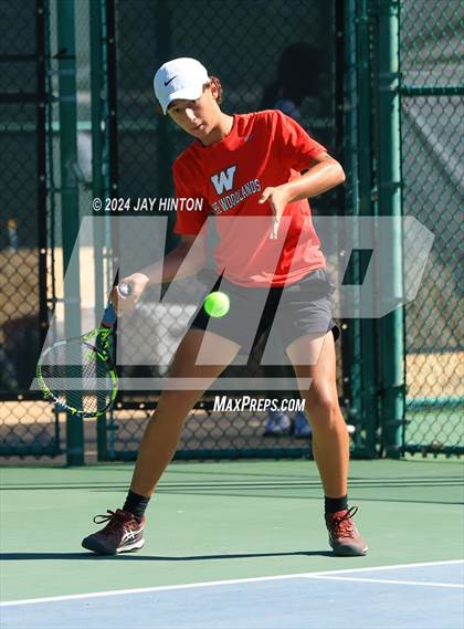 Thumbnail 2 in The Woodlands vs Westwood (UIL 6A Tennis Semifinals) photogallery.