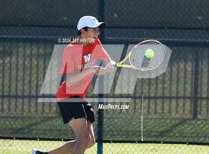 Thumbnail 2 in The Woodlands vs Westwood (UIL 6A Tennis Semifinals) photogallery.