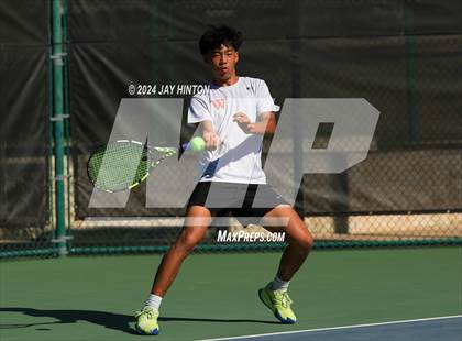 Thumbnail 2 in The Woodlands vs Westwood (UIL 6A Tennis Semifinals) photogallery.