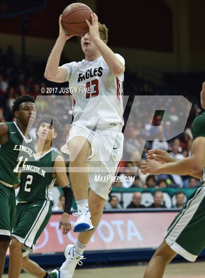 Thumbnail 2 in Santa Fe Christian vs. Lincoln (CIF San Diego Division I Final) photogallery.