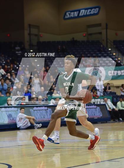Thumbnail 2 in Santa Fe Christian vs. Lincoln (CIF San Diego Division I Final) photogallery.