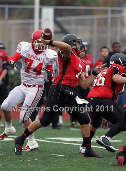 Thumbnail 3 in Salesian vs. Ferndale (CIF NCS D4 Playoffs) photogallery.