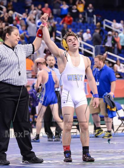 Thumbnail 1 in NCHSAA 2A Wrestling Championships photogallery.