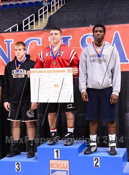 Thumbnail 3 in NCHSAA 2A Wrestling Championships photogallery.