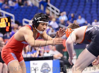 Thumbnail 3 in NCHSAA 2A Wrestling Championships photogallery.