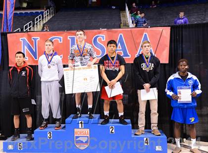 Thumbnail 3 in NCHSAA 2A Wrestling Championships photogallery.