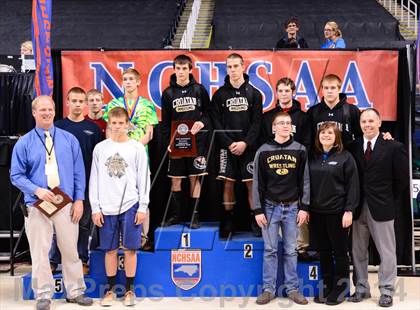 Thumbnail 2 in NCHSAA 2A Wrestling Championships photogallery.