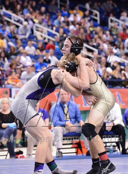 Thumbnail 1 in NCHSAA 2A Wrestling Championships photogallery.