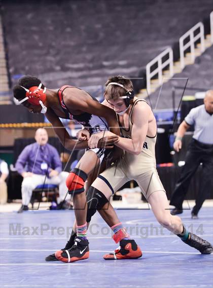 Thumbnail 3 in NCHSAA 2A Wrestling Championships photogallery.