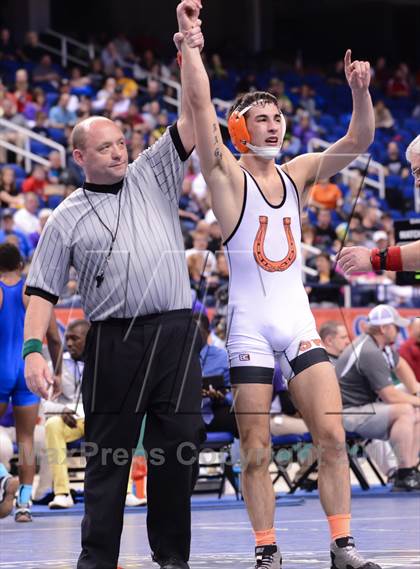 Thumbnail 1 in NCHSAA 2A Wrestling Championships photogallery.