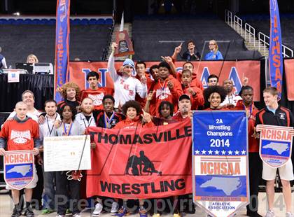 Thumbnail 3 in NCHSAA 2A Wrestling Championships photogallery.