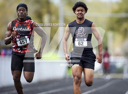 Thumbnail 1 in Lewis James Invitational (100 Meter) photogallery.