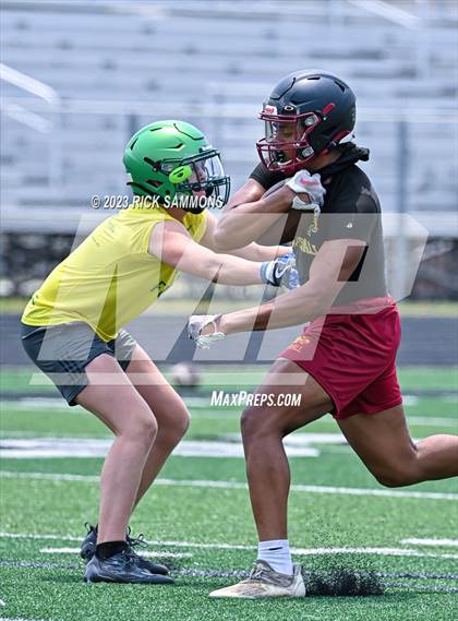 Thumbnail 2 in Douglas Byrd vs Cardinal Gibbons (Montgomery Central 2nd Annual 7 on 7 Air Raid Classic) photogallery.