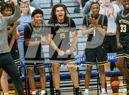 Thumbnail 2 in Lincoln Southeast vs. Lincoln High (HAC Tournament Final) photogallery.