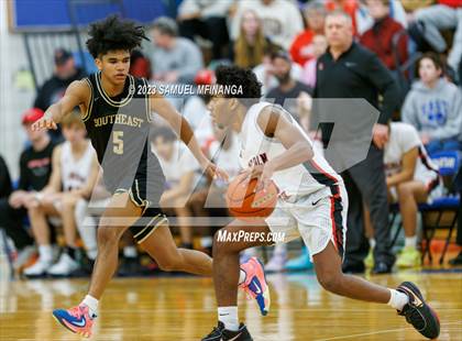 Thumbnail 1 in Lincoln Southeast vs. Lincoln High (HAC Tournament Final) photogallery.