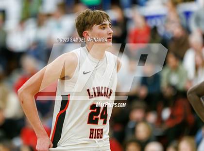 Thumbnail 1 in Lincoln Southeast vs. Lincoln High (HAC Tournament Final) photogallery.