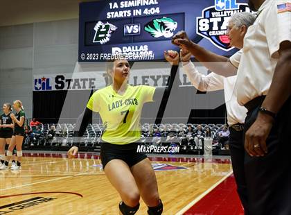 Thumbnail 3 in Blum vs. Neches (UIL 1A Volleyball Semi-Final) photogallery.