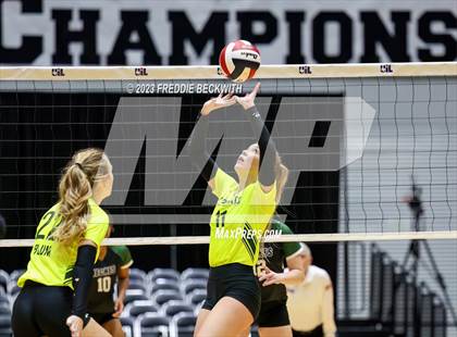 Thumbnail 2 in Blum vs. Neches (UIL 1A Volleyball Semi-Final) photogallery.