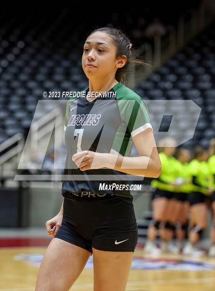 Thumbnail 3 in Blum vs. Neches (UIL 1A Volleyball Semi-Final) photogallery.