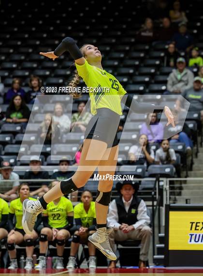 Thumbnail 3 in Blum vs. Neches (UIL 1A Volleyball Semi-Final) photogallery.